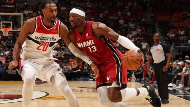 Bam Adebayo mencetak 83 poin dalam pertandingan NBA melawan Wizards
